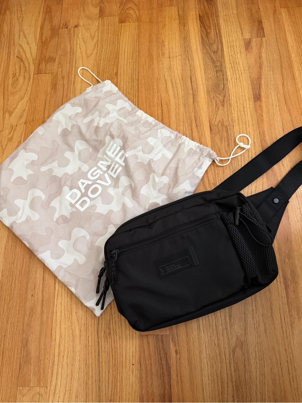 Dagne Dover Black Belt Sling Bag